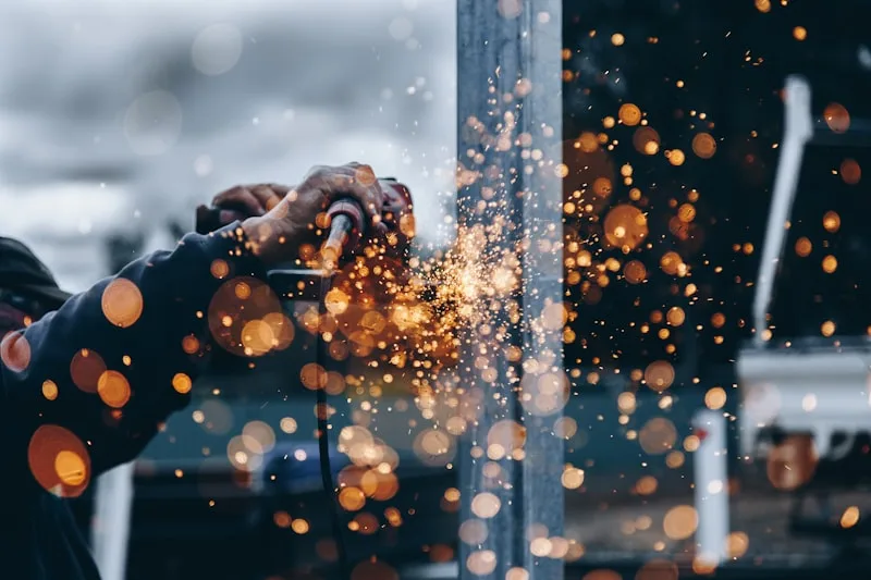 Metal welding and fabrication with sparks